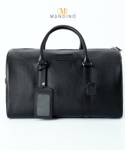 Túi du lịch da bò mill vân hạt TN1 màu đen