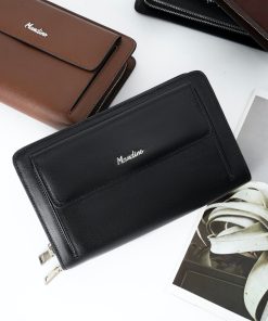 Clutch ví cầm tay da bò Nappa XTD521 chính hãng Mandino